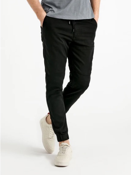 Du/Er No Sweat Jogger Pants In Washed Black, Men’s Size 31x29